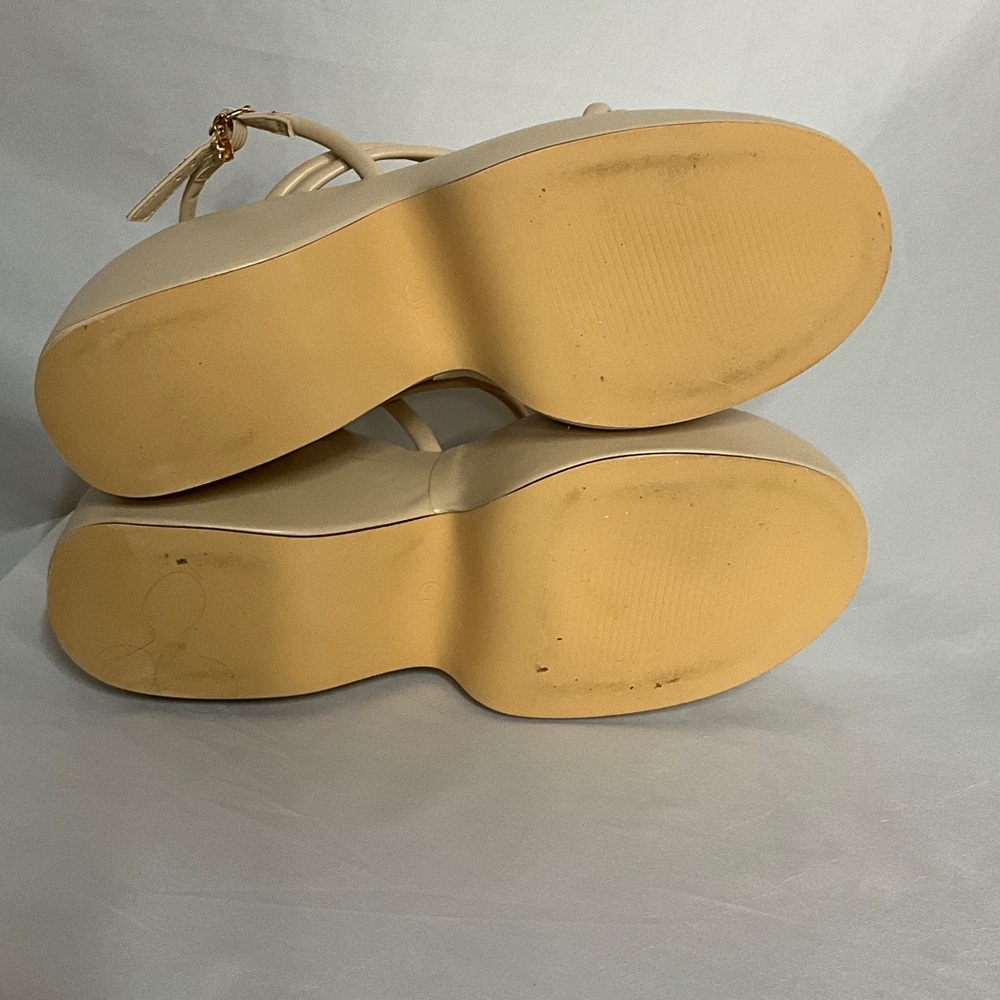 Chic Cream Platform Sandals - Picture 8 of 11